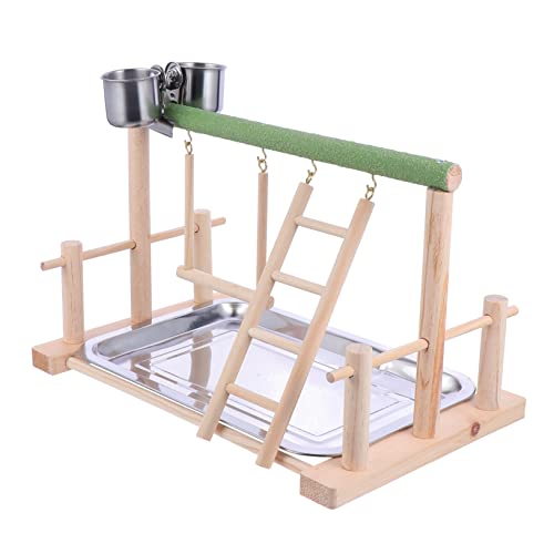 Beavorty Vogel Papagei Spielzeug Papagei Ständer Rack für Vögel Schaukel Spielzeug Barsch Gym Training Stand für Nymphensittich Conure Papageien von Beavorty