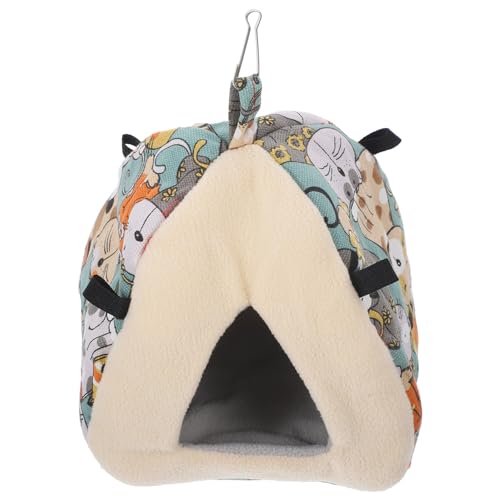 Beavorty Hamsterhaus Hamsterhütte Hamster häuschen haustierbett pet Bed Warmes Hamsterversteck stabile Hamsterhütte Fleece-Futter schmücken das Bett Hamsternest Chinchilla Baumwolle von Beavorty