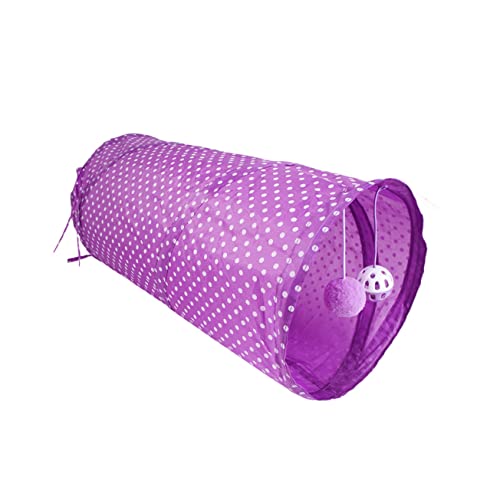 Beavorty Crinkle-Tunnel für Katzen Pet-Tube-Spielzeug Spielzeug für Kätzchen Weihnachtskatzenspielzeug Spielzeuge Katzentunnel Tunnelspielzeug für Katzen faltbar Haustierzubehör Violett von Beavorty