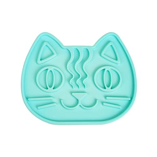 BebeXi leckmatte Katze leckmatte für Hunde schleckmatte hundMaze Katzengesicht einfarbiges Leckbecken für Haustierkatzen(Color:a) von BebeXi