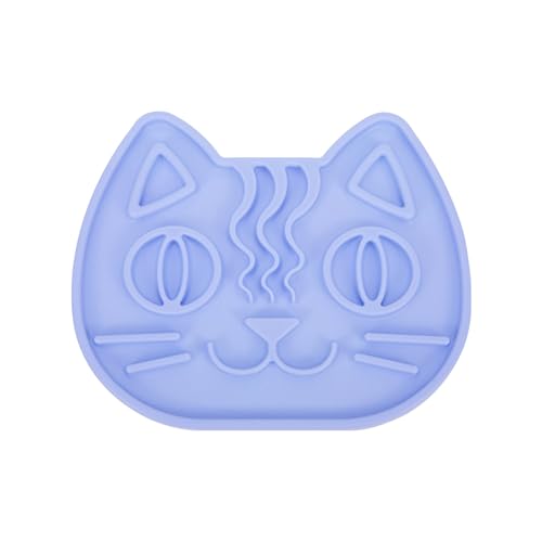 BebeXi leckmatte Katze leckmatte für Hunde schleckmatte hundMaze Katzengesicht einfarbiges Leckbecken für Haustierkatzen(Color:b) von BebeXi