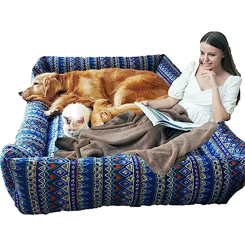 Dog Bed for Humans hundebett XXL Menschliches Hundebett zum Nickerchen und orthopädisches Hundebett, 130 cm x 100 cm x 50 cm(Color:1,Size:) von BebeXi