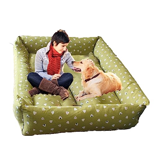 HYQHYX hundebett rund Menschliches Hundebett, 130 cm x 100 cm x 50 cm für Sie und Ihr Haustier, waschbares Kunstfell zum Schlafen und orthopädisches Hundebett(Color:1,Size:) von BebeXi