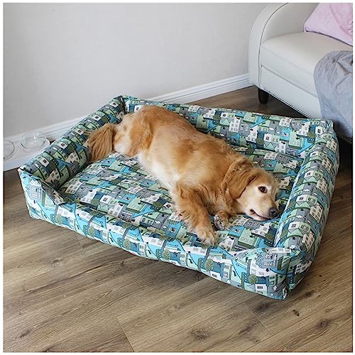 HYQHYX hundebett rund Menschliches Hundebett, waschbarer synthetischer Stoff, 130 cm x 100 cm x 50 cm, geeignet für Sie und Ihr Haustier, zum Schlafen und als orthopädisches Hundebett(Color:1,Size:) von BebeXi