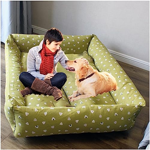 HYQHYX hundebett rund Menschliches Hundebett für Sie und Ihr Haustier, 130 cm x 100 cm x 50 cm, waschbarer synthetischer Stoff zum Schlafen und orthopädisches Hundebett(Color:3,Size:) von BebeXi