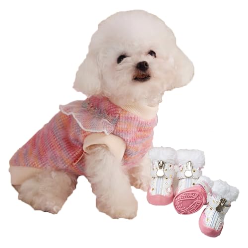 Pullover für Hunde Pullover Hund großHundekleidung Herbst und Winter Sweatshirts Welpen Kleine Hunde Teddypullover Bichon Frise Pomeranian Winter Haustier Welpen Pyjamas(Color:1,Size:L) von BebeXi