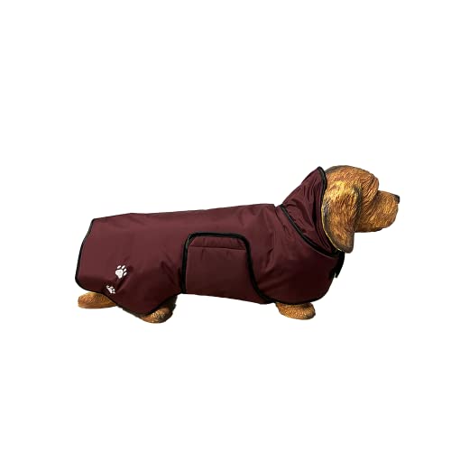 Beckers Beste Tiernahrung - Wasserdichter Hundemantel Bordeaux mit individueller Größeneinstellung - Regenmantel - Hundejacke für kleine, mittelgroße und große Hunde von Beckers Beste Tiernahrung