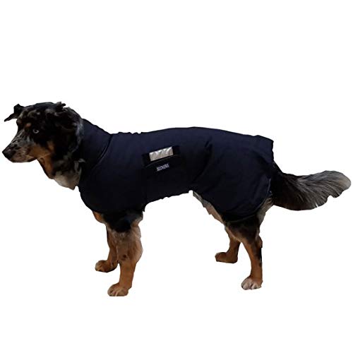 Beckers Beste Tiernahrung - Wasserdichter Hundemantel blau mit individueller Größeneinstellung - Regenmantel - Hundejacke für kleine, mittelgroße und große Hunde von Beckers Beste Tiernahrung