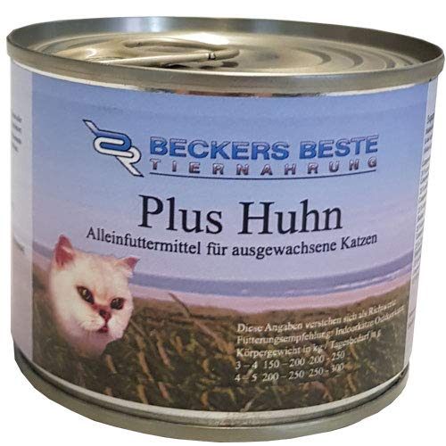 Nassfutter für Katzen (Plus Huhn, 18x 400g) von Beckers Beste Tiernahrung