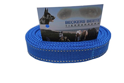 Nylonleine 2 m blau reflektierend mit Schlaufe von Beckers Beste Tiernahrung