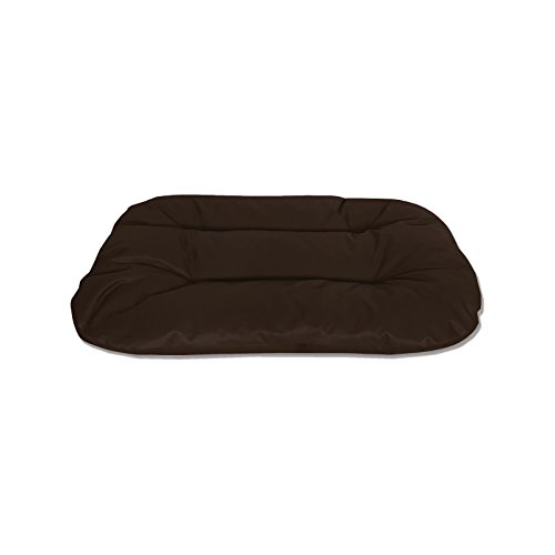 BedDog® 2in1 Hundebett REX, L, braun, Wende-Hunde-Kissen oval-rund, großes Hundekörbchen, waschbares Hundebett, Hundesofa für drinnen, draußen von BedDog