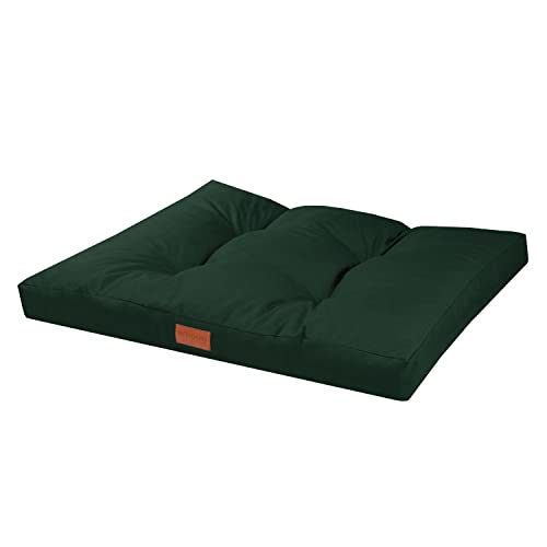 BedDog® Benny Hundebett Komfortables Dickes Kissen, Hunde, Katzen, Oxford-Stoff, Hunde-Sofa, Hunde-Matte, Moderne Hunde-Matratze, grün, L 76x50x10cm von BedDog