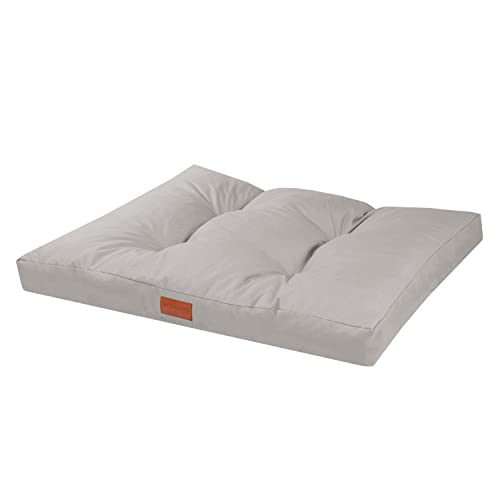 BedDog® Benny Hundebett Komfortables Dickes Kissen, Hunde, Katzen, Oxford-Stoff, Hunde-Sofa Hunde-Matte,Moderne Hunde-Matratze, hellgrau L 76x50x10cm von BedDog