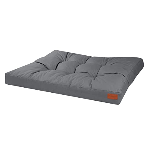 BedDog® Benny Hundebett Komfortables Dickes Kissen, Hunde, Katzen, Oxford-Stoff, Hunde-Sofa Hunde-Matte Moderne Hunde-Matratze, grau, XXL 111x89x10cm von BedDog