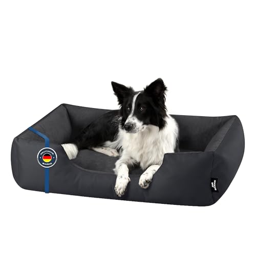 BedDog Hundebett Zara, Hundekissen mit abziehbaren waschbaren Bezug, Hundekorb, Hundesofa, für mittel-große Hunde, L von BedDog