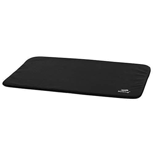 BedDog® Hundematte CORA - Komfortables Hundekissen aus Cordura, langlebige Haustier-Unterlage, großes Hundebett, XXL (120x80cm), Black, schwarz von BedDog