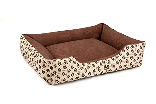 BedDog Hundebett L - Hundekissen - Hundekorb - Hundecouch - Hundesofa - Bezug abziehbar, Waschbar, für Mittel-Kleine Hunde von BedDog