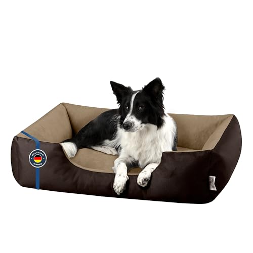 BedDog Hundebett L - Hundekissen - Hundekorb - Hundecouch - Hundesofa - Bezug abziehbar, Waschbar, für Mittel-Kleine Hunde von BedDog