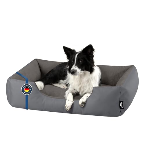 BedDog Hundebett Zara, Hundekissen mit abziehbaren waschbaren Bezug, Hundekorb, Hundesofa, für mittel-große Hunde, L von BedDog