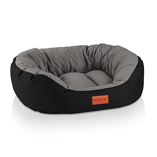 BedDog Hundebett Mittelgroße Hunde - Hundekissen L - Hundekorb - Hundekörbchen - Hundesofa - Hundebetten für Mittelgroße Hunde - Dog Bed - Hunde Bett - Körbchen Hund Alicante-Gewebe von BedDog