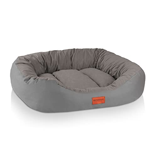 BedDog Hundebett Mittelgroße Hunde - Hundekissen XL - Hundekorb - Hundekörbchen - Hundesofa - Hundebetten für Mittelgroße Hunde - Dog Bed - Hunde Bett - Körbchen Hund Alicante-Gewebe von BedDog