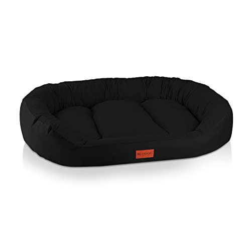 BedDog Hundebett Mittelgroße Hunde - Hundekissen XXL - Hundekorb - Hundekörbchen - Hundesofa - Hundebetten für Mittelgroße Hunde - Dog Bed - Hunde Bett - Körbchen Hund Alicante-Gewebe von BedDog