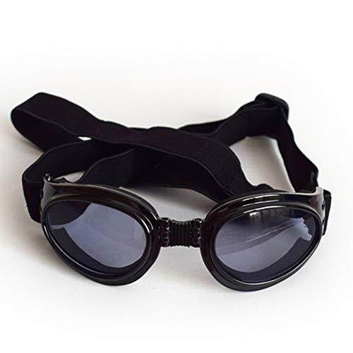 Bedler Hundesonnenbrille Hundebrille Haustierbrille UV-Schutz Sonnenbrille Verstellbarer Riemen für kleine Hunde Hundesonnenbrille von Bedler