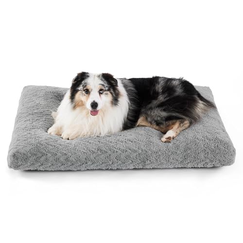 Bedsure waschbar Hundebett, 104x74 cm, grau von BEDSURE