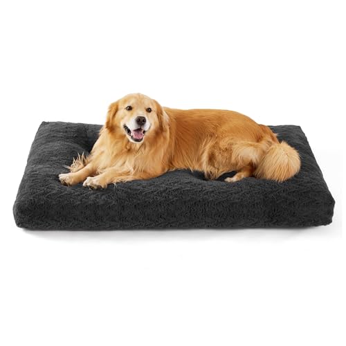 BEDSURE waschbar Hundekissen große Hunde - 121x76x9cm Hundebett XXL für große Hunde, Hundekissen Flauschiges mit Rutschfester Boden und Seitengriff, dunkelgrau von BEDSURE