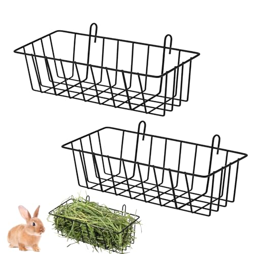 2 Racks für Kaninchen Metall Heuraufe Hängende Heuraufe Häschen Heu Halter Tierkorb mit Haken Heuraufe Käfig Heu-Futterspender für Meerschweinchen Chinchilla 2 Racks für Kaninchen Metall Heuraufe Hängende Heuraufe Häschen Heu Halter Tierkorb mit Haken Heuraufe Käfig Heu-Futterspender für Meerschweinchen Chinchilla von Beedozo