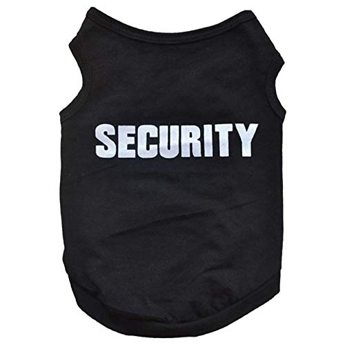 2 x Haustier-Winterkleidung, Welpenweste, T-Shirt, Mantel, Pullover, Bekleidung "Security", Größe L von Beelooom