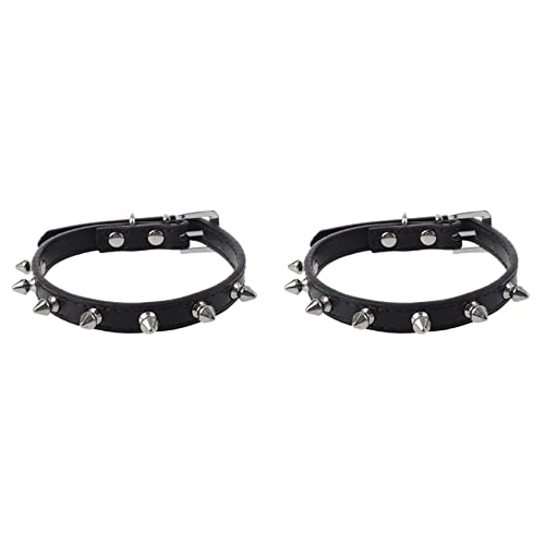 2 x Hundehalsband, Hundehalsband, Gürtel, Halsbänder, schwarz, verstellbar, Größe S von Beelooom
