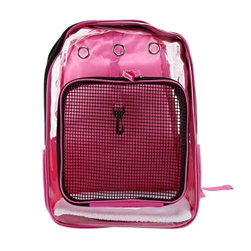 Beelooom Pet Clear Cat RucksackträGer Atmungsaktiv Faltbarer HaustierrucksackträGer für HüNdchen Katze Leichter Katzenrucksack für SpaziergäNge im Freien Rose Rot von Beelooom