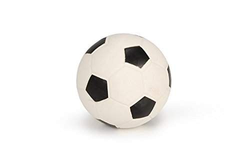 Beeztees 620442 Fußball aus Latex, 10 cm groß, weiß/schwarz von Beeztees