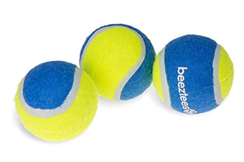 Beeztees Fetch Tennisball, Hundespielzeug, blau/gelb, 6,3 cm, 3Stk. von Beeztees