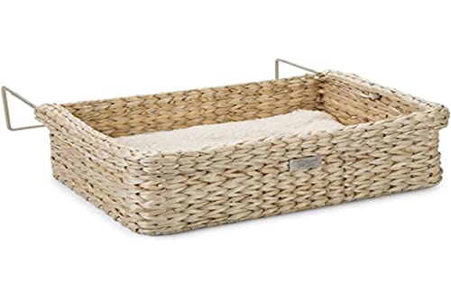 Designed by Lotte Water Hyacinth Wicker Radiator Bed, 45 cm, Grey von Beeztees