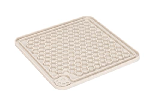 Beeztees K&BZ Puppy Gummi Lick Mat Grau Hundespielzeug Grau, 20X20CM von Beeztees