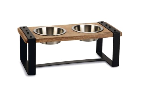 Beeztees K&Bz Hundegeschirr, Holz, Karint, 48 x 22 x 18 cm, 2 x 650 ml, Braun, 2000 g von Beeztees