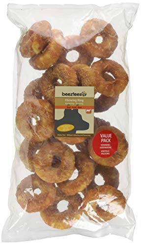 Beeztees K&Bz Snack Hund Ring Leder mit Huhn 20 x 7,5 cm Paket 100 g von Beeztees