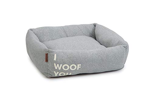 Beeztees Liegebett I Woof You L: 65 cm B: 60 cm H: 20 cm grau von Beeztees