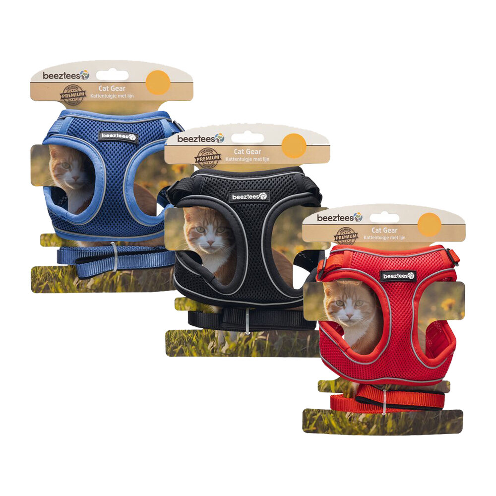 Beeztees Parinca Katzengeschirr - Schwarz - M/L Beeztees Parinca Katzengeschirr - Schwarz - M/L von Beeztees