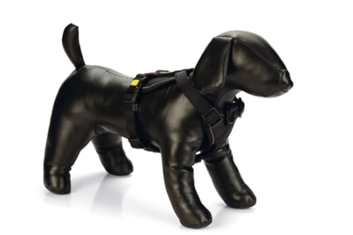 Beeztees Parinca Y-Geschirr - Hundegeschirr - Nylon - schwarz - 60-76 cm von Beeztees