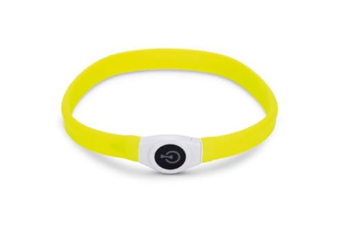 Beeztees Safety Gear Glowy - Halsband Hond - Geel - 65x2,5 cm von Beeztees