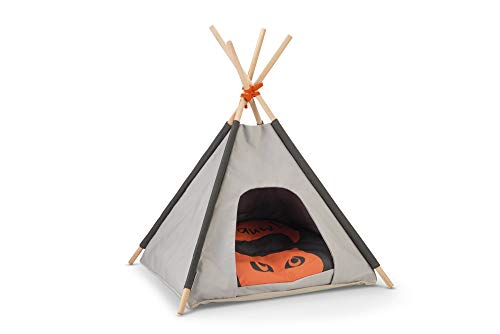 Beeztees Tipi Tent L: 50 cm B: 50 cm H: 80 cm grau Mohaki von Beeztees