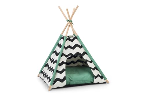 Beeztees Tipi Tent L: 50 cm B: 50 cm H: 80 cm schwarz-weiss Kioni von Beeztees