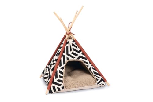 Beeztees Tipi Zelt Vigo Katzenzelt Schwarz/Weiß 50x50x70 cm von Beeztees