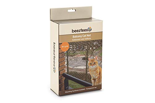 Beeztees Transparentes Katzennetz für den Balkon - 6 x 3 m von Beeztees