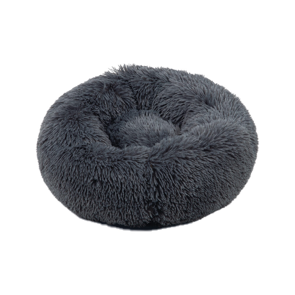 Beeztees Yali Plüsch-Donut-Bett - Grau - 50 cm von Beeztees