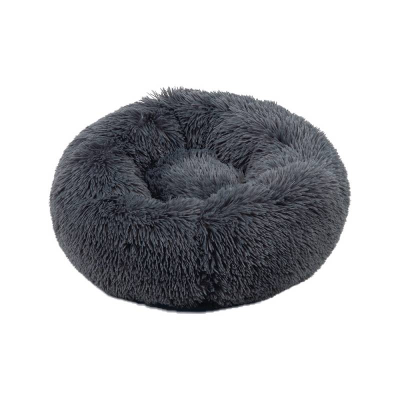 Beeztees Yali Plüsch-Donut-Bett - Grau - 60 cm von Beeztees