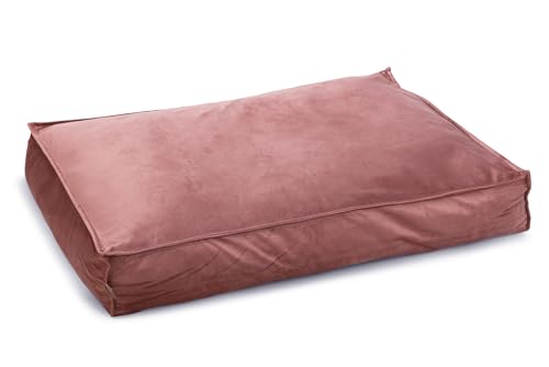 Designed by Lotte Nalino, Hundekissen, Samt, Pink, 100x70x15 cm von Designed by Lotte